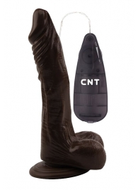 Коричневый вибратор 8.5 Vibrating Beginner Dildo - 21,5 см. - CNT