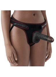 Женский темнокожий страпон Easy Strapon Set 7 Inch - 18 см. - Lovetoy - купить с доставкой в Арзамасе