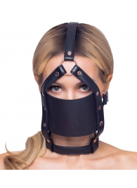 Черный намордник с кляпом-шаром Head Harness With A Gag - Orion - купить с доставкой в Арзамасе