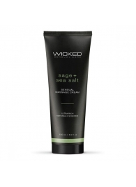 Массажный легкий крем WICKED Sage plus Sea Salt - 120 мл. - Wicked - купить с доставкой в Арзамасе