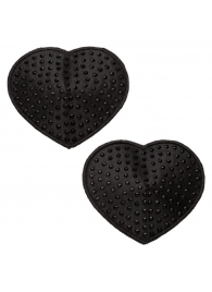 Черные пэстисы в форме сердечек Heart Pasties - California Exotic Novelties - купить с доставкой в Арзамасе