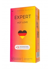 Презервативы EXPERT Hot Love с разогревающим эффектом - 12 шт.(+3 в подарок) - Expert - купить с доставкой в Арзамасе