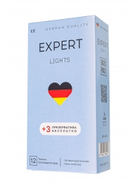 Ультратонкие презервативы EXPERT Lights - 12 шт.(+3 в подарок) - Expert - купить с доставкой в Арзамасе