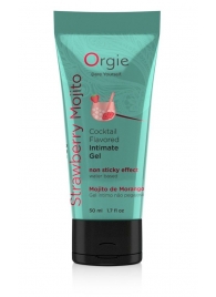 Съедобный интимный гель Orgie Lube Tube Cocktail Strawberry Mojito - 50 мл. - ORGIE - купить с доставкой в Арзамасе