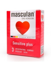 Презервативы Masculan Sensitive plus - 3 шт. - Masculan - купить с доставкой в Арзамасе