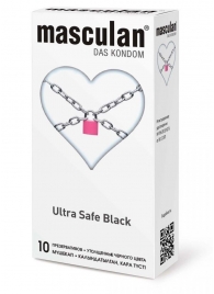 Ультрапрочные презервативы Masculan Ultra Safe Black - 10 шт. - Masculan - купить с доставкой в Арзамасе