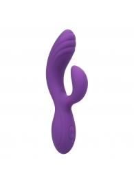 Фиолетовый вибромассажер-кролик Stella Liquid Silicone “C” Curve - 19 см. - California Exotic Novelties