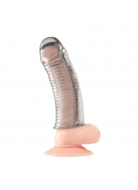 Текстурированная насадка на пенис Clear Textured Penis Enhancing Sleeve Extension - 16,5 см. - BlueLine - в Арзамасе купить с доставкой