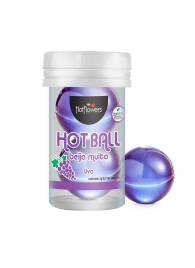 Лубрикант на масляной основе Hot Ball Beija Muito с ароматом винограда (2 шарика по 3 гр.) - HotFlowers - купить с доставкой в Арзамасе