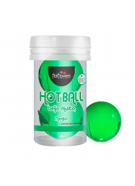 Лубрикант на масляной основе Hot Ball Beija Muito с ароматом мяты (2 шарика по 3 гр.) - HotFlowers - купить с доставкой в Арзамасе