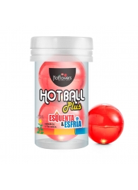 Лубрикант на масляной основе Hot Ball Plus с охлаждающе-разогревающим эффектом (2 шарика по 3 гр.) - HotFlowers - купить с доставкой в Арзамасе