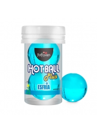 Лубрикант на масляной основе Hot Ball Plus с охлаждающим эффектом (2 шарика по 3 гр.) - HotFlowers - купить с доставкой в Арзамасе