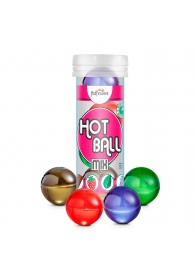 Ароматизированный лубрикант Hot Ball Mix на масляной основе (4 шарика по 3 гр.) - HotFlowers - купить с доставкой в Арзамасе