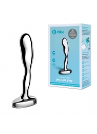 Стальной стимулятор простаты Stainless Steel Prostate Plug - 11,5 см. - b-Vibe - в Арзамасе купить с доставкой