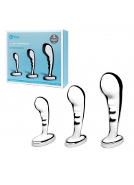 Набор из 3 стальных стимуляторов простаты Stainless Steel P-spot Training Set - b-Vibe - в Арзамасе купить с доставкой