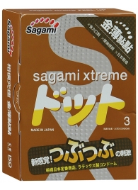 Презервативы Sagami Xtreme FEEL UP с точечной текстурой и линиями прилегания - 3 шт. - Sagami - купить с доставкой в Арзамасе