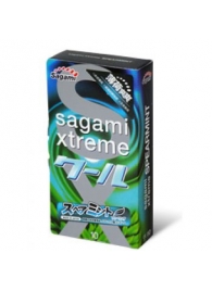 Презервативы Sagami Xtreme Mint с ароматом мяты - 10 шт. - Sagami - купить с доставкой в Арзамасе