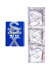 Розовые презервативы Sagami Xtreme FEEL FIT 3D - 3 шт. - Sagami - купить с доставкой в Арзамасе