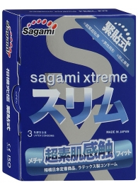 Розовые презервативы Sagami Xtreme FEEL FIT 3D - 3 шт. - Sagami - купить с доставкой в Арзамасе