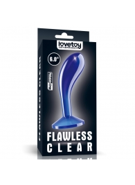 Синяя анальная втулка Flawless Clear Prostate Plug 6.0 - 15 см. - Lovetoy - в Арзамасе купить с доставкой