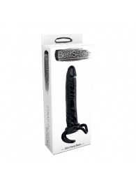 Чёрная насадка-фаллос для двойного проникновения INFLATABLE DILDO SLIM DONG  - 13,5 см. - Toyz4lovers - в Арзамасе купить с доставкой