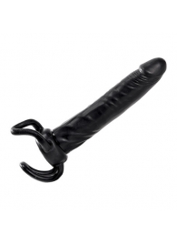 Чёрная насадка-фаллос для двойного проникновения INFLATABLE DILDO SLIM DONG  - 13,5 см. - Toyz4lovers - в Арзамасе купить с доставкой