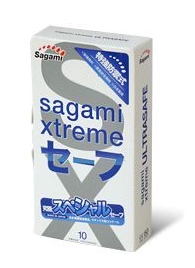 Презервативы Sagami Xtreme Ultrasafe с двойным количеством смазки - 10 шт. - Sagami - купить с доставкой в Арзамасе