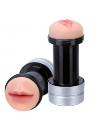 Двусторонний мастурбатор REALSTUFF 2 IN 1 HUMMER MOUTH   VAGINA - ротик и вагина - Dream Toys - в Арзамасе купить с доставкой