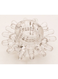 Прозрачное гелевое эрекционное кольцо с шипиками - Toyfa Basic - в Арзамасе купить с доставкой