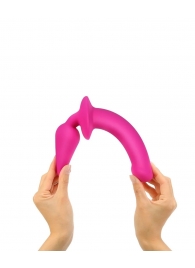 Ярко-розовый двусторонний фаллоимитатор Switch Plug-In Semi-Realistic Size L - Strap-on-me купить с доставкой в интернет-магазине Orgasmix в Арзамасе Ярко-розовый двусторонний фаллоимитатор Switch Plug-In Semi-Realistic Size L - Strap-on-me