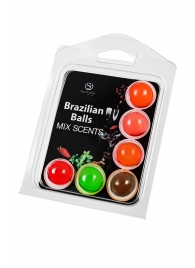 Набор из 6 шариков с ароматизированными массажными маслами Brazilian Balls - Secret Play - купить с доставкой в Арзамасе