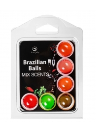 Набор из 6 шариков с ароматизированными массажными маслами Brazilian Balls - Secret Play - купить с доставкой в Арзамасе