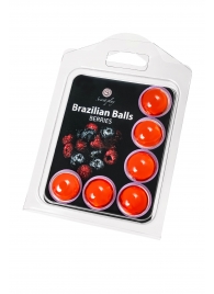 Набор из 6 шариков с массажным маслом Brazilian Balls с ароматом ягод - Secret Play - купить с доставкой в Арзамасе