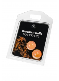 Набор из 2 шариков с массажным маслом Brazilian Balls с разогревающим эффектом - Secret Play - купить с доставкой в Арзамасе