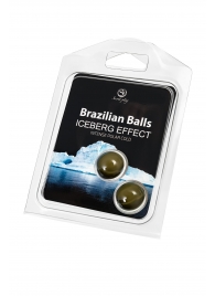 Набор из 2 шариков с массажным маслом Brazilian Balls с ледяным эффектом - Secret Play - купить с доставкой в Арзамасе