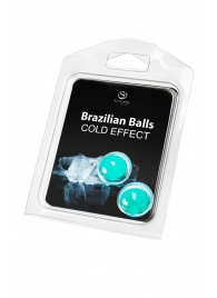 Набор из 2 шариков с массажным маслом Brazilian Balls с охлаждающим эффектом - Secret Play - купить с доставкой в Арзамасе