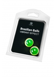 Набор из 2 шариков с массажным маслом Brazilian Balls с эффектом вибрации - Secret Play - купить с доставкой в Арзамасе