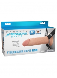 Полый страпон на ремнях 6’’ Hollow Silicone Strap-on - Pipedream - купить с доставкой в Арзамасе