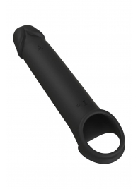 Черная насадка-удлинитель с вибрацией Vibrating Extender With Remote - Dream Toys - в Арзамасе купить с доставкой