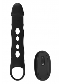 Черная насадка-удлинитель Vibrating Extender With Remote с вибрацией - Dream Toys - в Арзамасе купить с доставкой