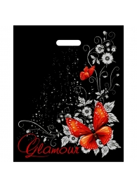 Черный пакет Glamour с вырубной ручкой (38х47 см) - Сима-Ленд - купить с доставкой в Арзамасе
