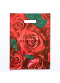 Пакет с цветочным принтом и вырубной ручкой (30х40 см) - Сима-Ленд - купить с доставкой в Арзамасе
