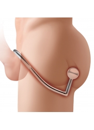 Кольцо на пенис с анальным стимулятором Stainless Steel Anal Hook   Cock Ring - BlueLine - в Арзамасе купить с доставкой