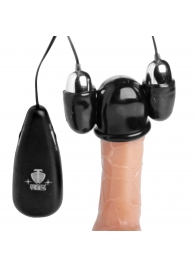 Черная стимулирующая насадка для головки полового члена Multi Speed Vibrating Penis Head Teaser - XR Brands - в Арзамасе купить с доставкой