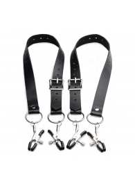 Ремни с зажимами для половых губ Spread Labia Spreader Straps with Clamps - XR Brands - купить с доставкой в Арзамасе