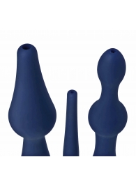 Набор из 3 универсальных насадок для анального душа Universal 3 Piece Silicone Enema Attachment Set - XR Brands - купить с доставкой в Арзамасе