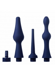 Набор из 3 универсальных насадок для анального душа Universal 3 Piece Silicone Enema Attachment Set - XR Brands - купить с доставкой в Арзамасе