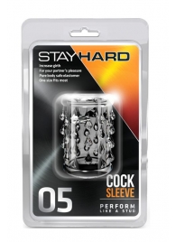 Прозрачная насадка с капельками STAY HARD COCK SLEEVE 05 CLEAR - Blush Novelties - в Арзамасе купить с доставкой