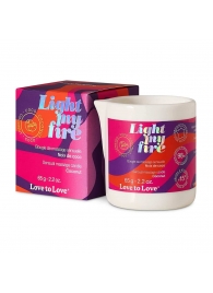 Массажная свеча Light My Fire Coconut с ароматом кокоса - 65 гр. - Love to Love - купить с доставкой в Арзамасе
