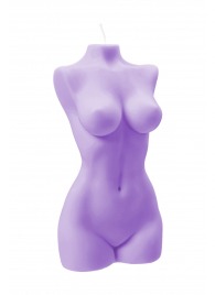 Фиолетовая интерьерная свеча в форме женского торса - 850 гр. - Pecado - купить с доставкой в Арзамасе